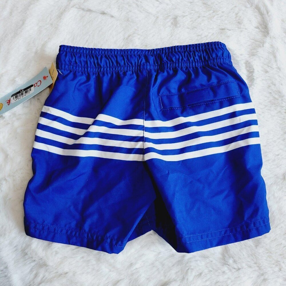 Cat & Jack Boys' Striped Swim Shorts 4KIDD-AH - Picture 3 of 5